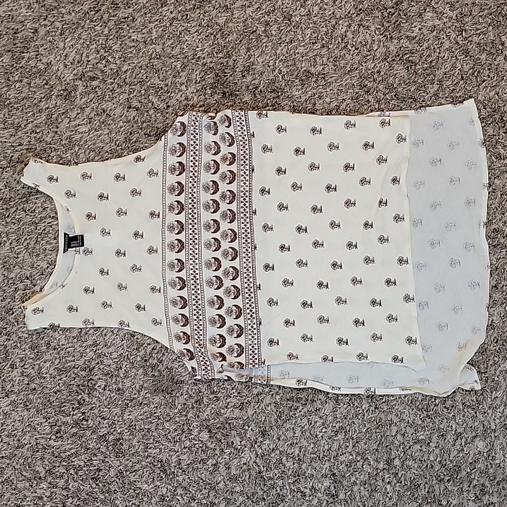 Designed tank top. Split sides. NWOT